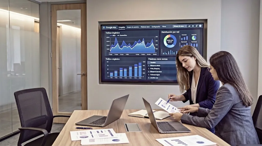 Estrategia de publicidad digital con Google Ads.