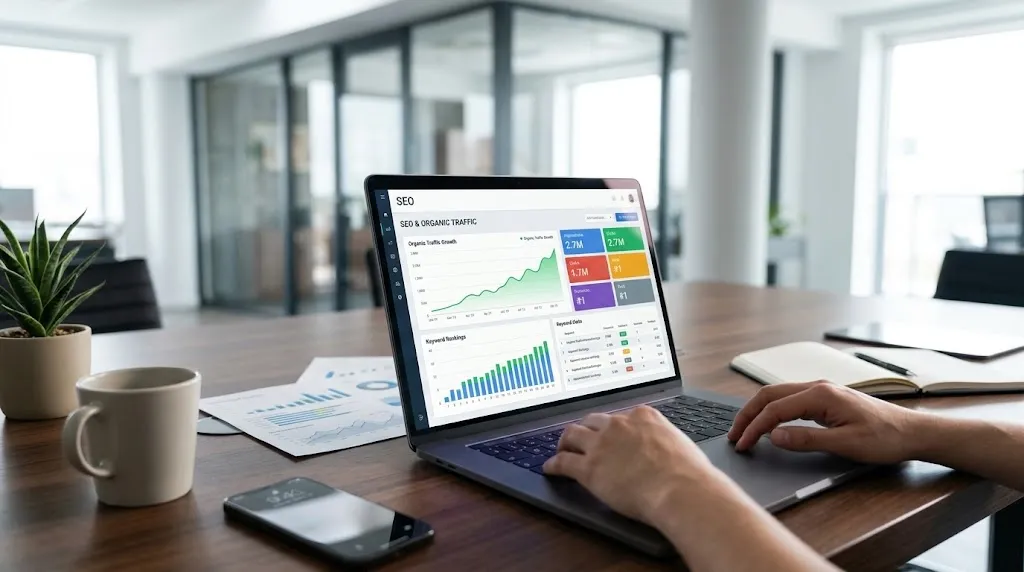 Posicionamiento orgánico de una empresa en Google.